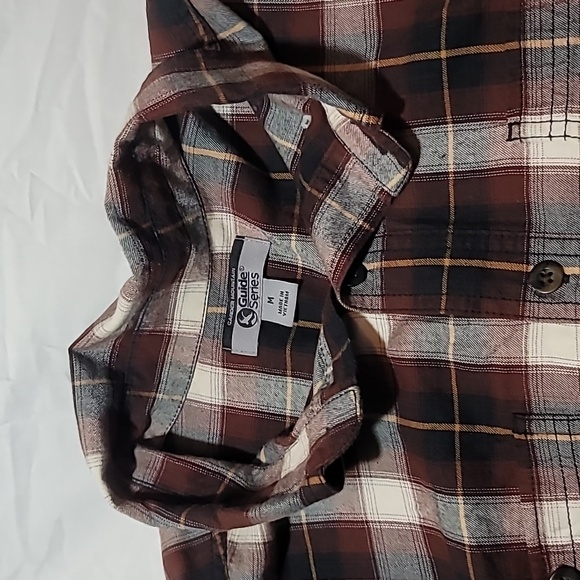 Men’s Gander Mountain Guide Series Flannel Button Up Shirt Size Medium Black - Picture 7 of 14